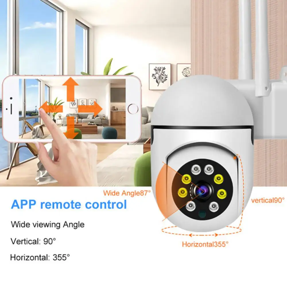 Dvosmerni Audio Brezžična nadzorna Kamera Home Security Ptz Kamere Night Vision Wifi Kamera 2mp, Video Nadzor, Yoosee App