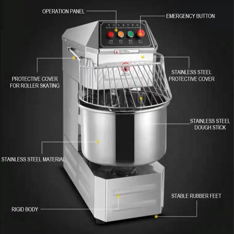 Električni Kar Doughmaker Tovarne Samodejno Vodoravno Testo Mešalnik Za Kavo