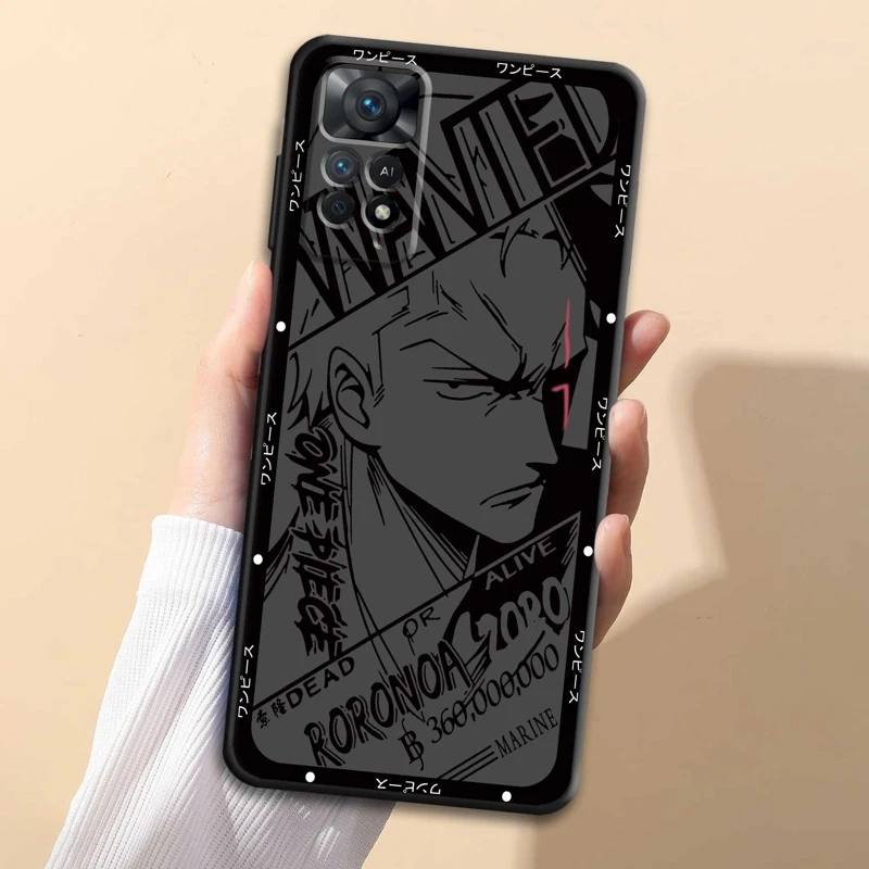 En Kos Luffy Anime Black Art Primerih Za Xiaomi Redmi Opomba 9S 8 9 10 11 12 4G 5G Pro 11T 10S NOTE11 10Pro 8T 11s NOTE12