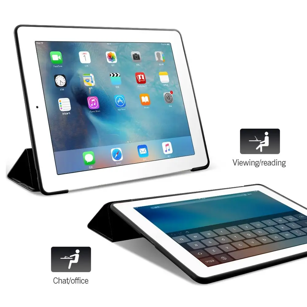 Flip Case Za iPad Zraka 2 2014 9.7 palčni Slim Stand Zaščitna Tablet Pokrov Z Mehko Nazaj Lupini Za iPad Air2 9.7