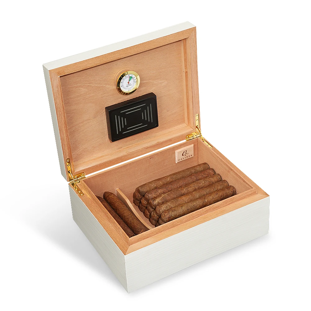 GALINER prinaša dobička Big Cigar Humidor Z Vlažilnik Puro Higrometer Kajenje Pribor Pripomočke cedrovine Charuto Polje Home