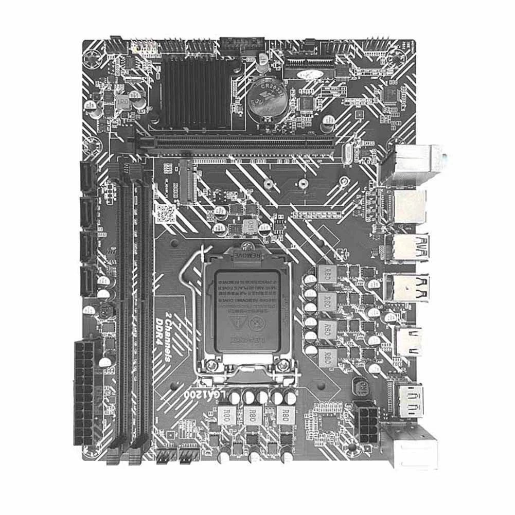 H510 Gaming Matično ploščo+SATA Kabel+Opno+Termalno Pasto LGA1200 DDR4 Gigabit LAN PCIE 16X za I5, I3 10/11. Serije CPU