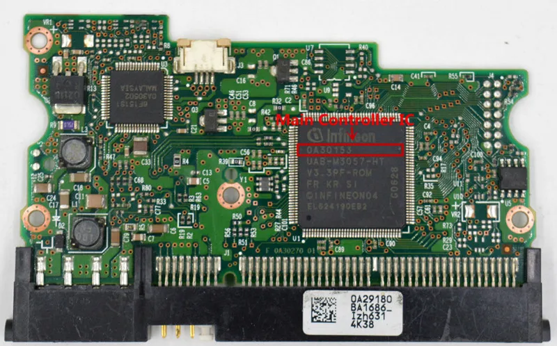 Hitachi Trdi Disk Vezje / F 0A30270 01 /IC: 0A30164 0A30153 / 0A29505 0A29180