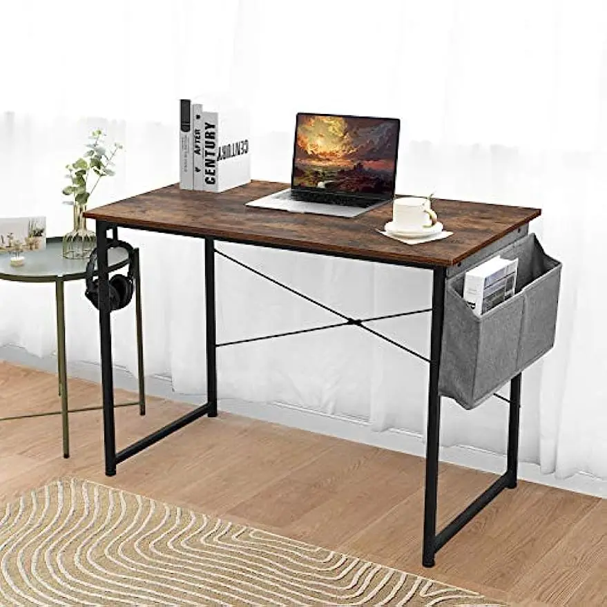 Homfa Desk Računalniški Mizi Home Office Šoli PC Desk (namizje) Desk Stabilno Laptop Mizo delovno Mizo z Organizator 100 x 50 cm