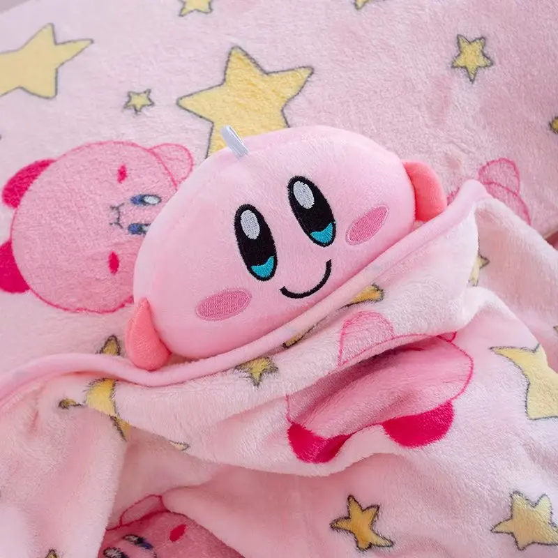 Kawaii Kirby Lutka Odejo 2023 Nova Risanka Zvezda Kirby Blazino Blanke Urad Nap Odejo Posteljnina Prenosni Potovanja Odejo Dekle Darilo