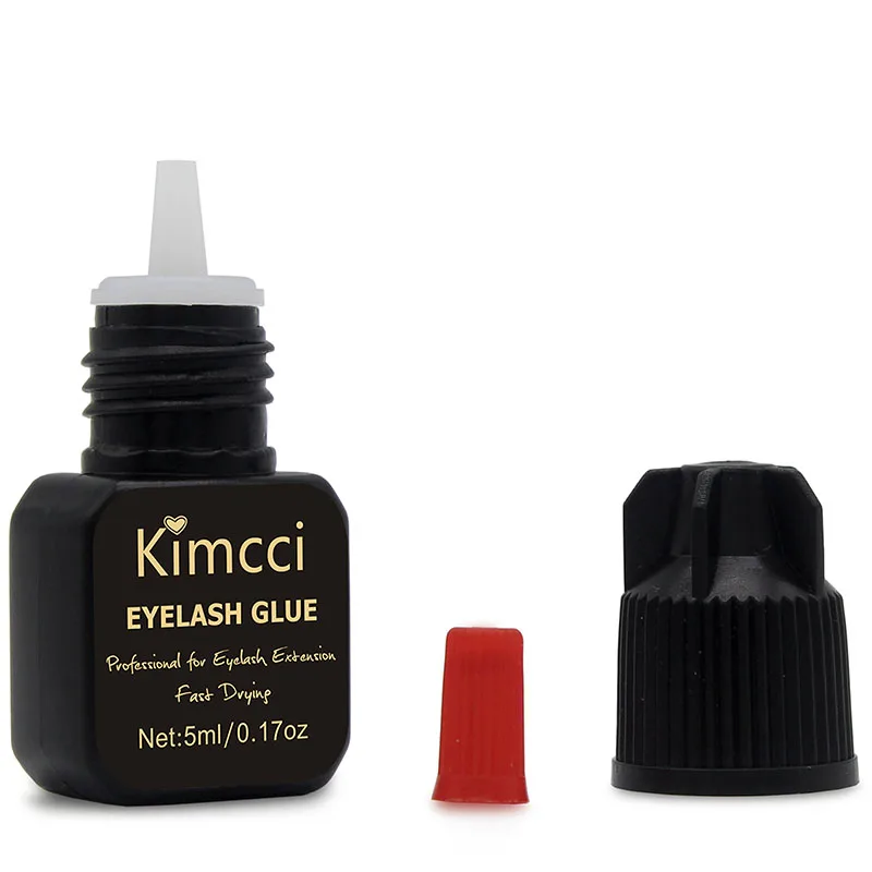 Kimcci 10pcs/veliko Strokovno Podaljšanje Trepalnic Lepilo Brez Vonja, Brez Stimulacije Hitro Sušenje Umetno Trepalnic Lepilo Črno Močno Lepljiv