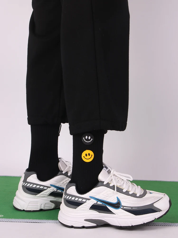Korejski Risanka Nasmeh obraz oznaka dolge nogavice moške in ženske INS plima dan ulici osebnost lep college nogavic
