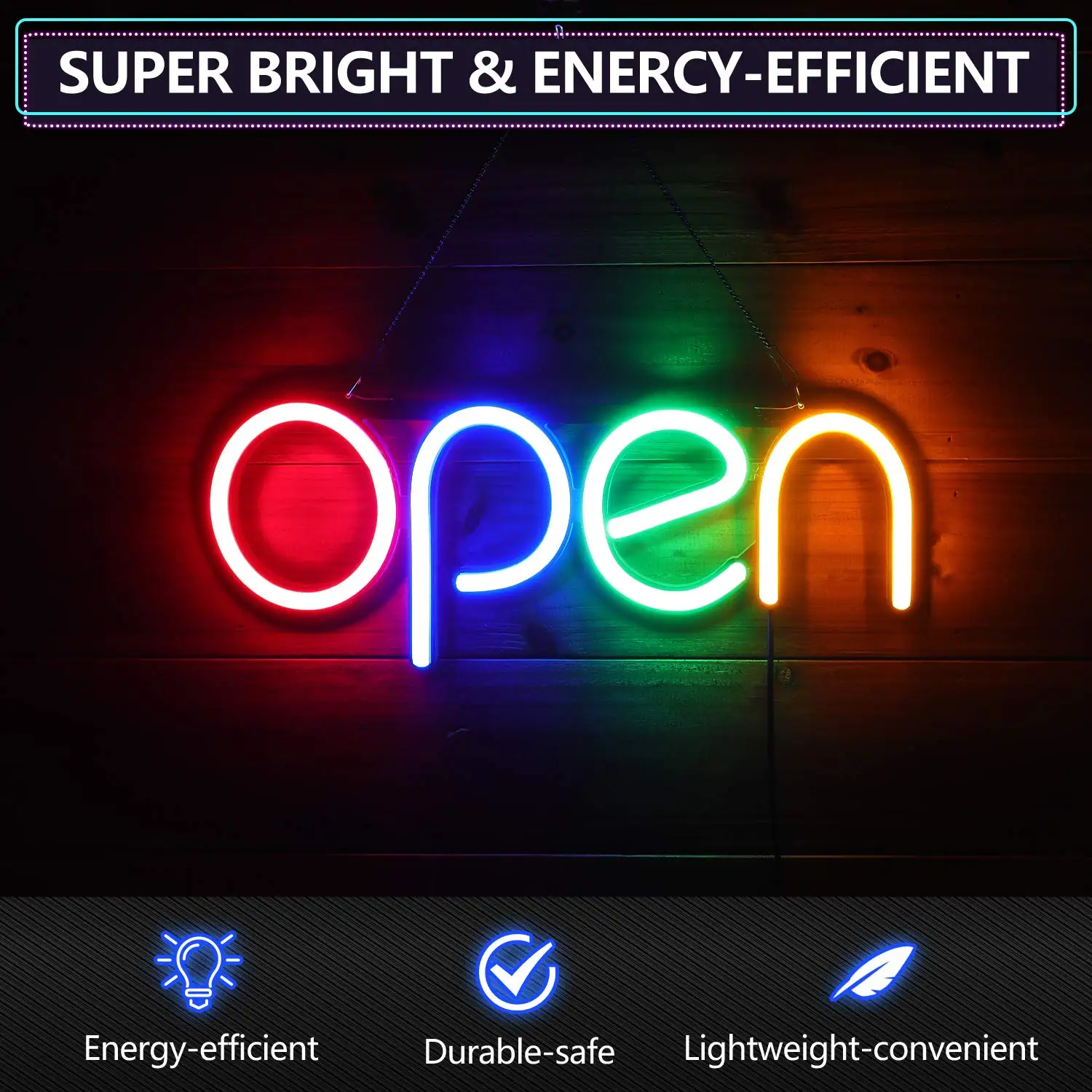 LED Odprite Znak,16x6 V za Podjetja ,Z Open & Zapri Znakom , Idealni za Restavracije, Bar, Salon in Več,24V/1A(Multi)