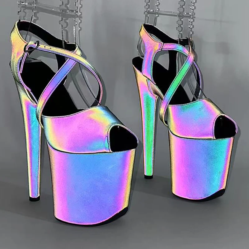 Leecabe 20 cm/8inch visoke pete sandala seksi model čevlji pole dance čevlji Ženske platformo pete sandala 1B
