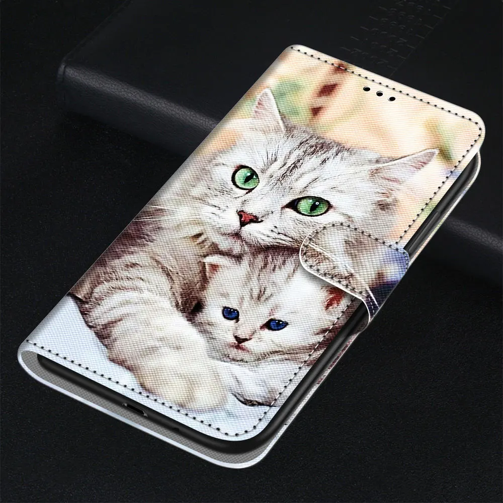 Ljubek Pes Mačka Usnja Flip Case Za Samsung GalaxyA03S A03 Jedro A04 A04S A14 A13 A23 A33 A53 A73 A24 A54 5G Živali na ovitek