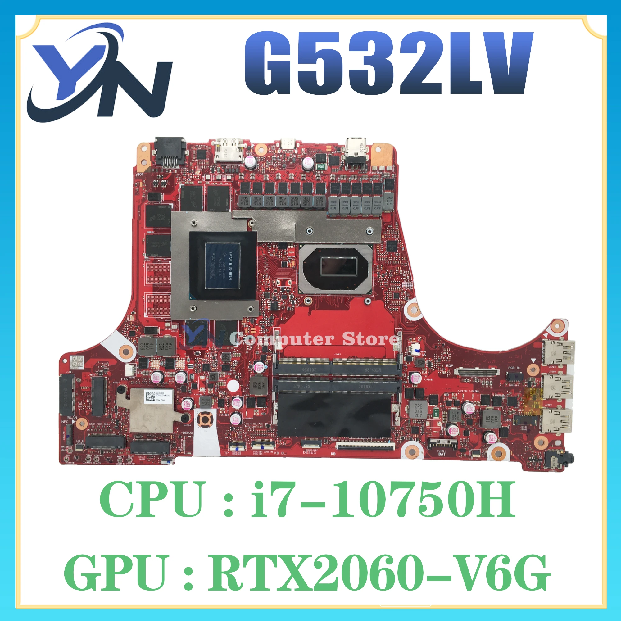 Mainboard G532LWS G532L G532LV G532LU G512LWS G512L G512LV G512LU G732LWS G732L G732LV G732LU G712LWS G712L Prenosni računalnik z Matično ploščo