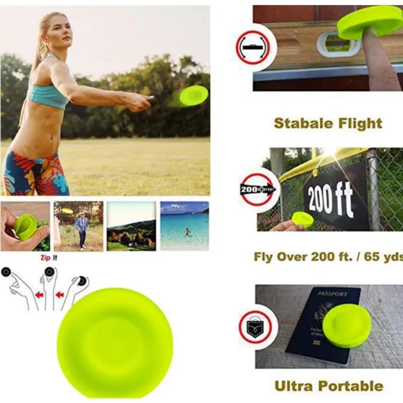 Mini Plaži leteči disk za športe na prostem silikonski disk tlaka igrač za igranje na plaži zabava igrače, igre za otroke