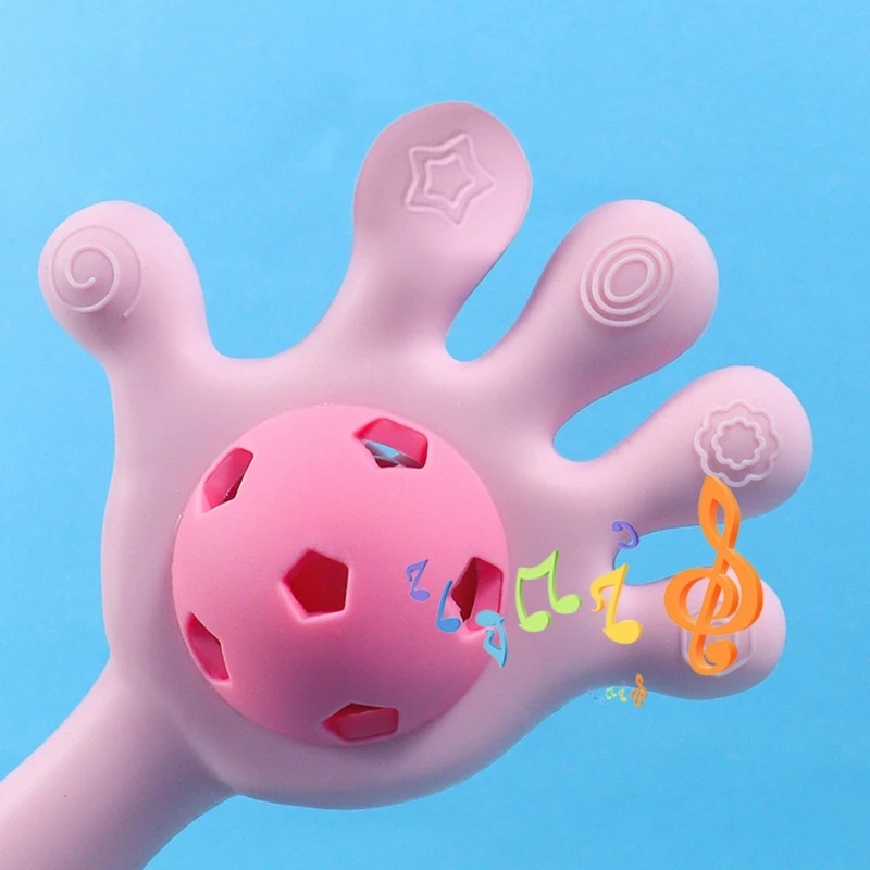 Nadgradili Baby Začetnih Igrača Silikona Teether Klopotec Igrače za Dojenčke BPA Free Začetnih Olajšave Baby Žvečiti Igrača QX2D