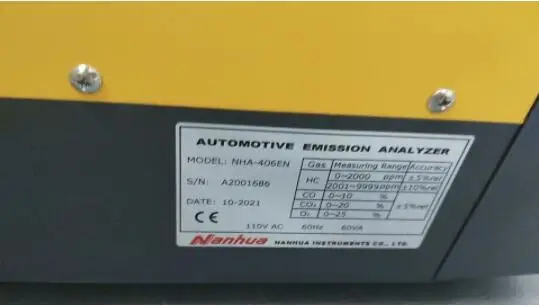 NanHua 110V 220V Avtomobilski Izpušni Plini Analyzer NHA406 za OGLJIKOVODIKI, CO, CO2,O2 4 Plina Avtomobilskih Emisij Tester