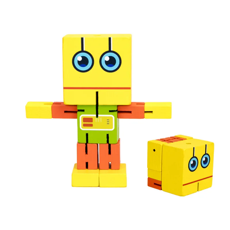 Nove Lesene Deformirana Zložljiva Kocka MODEL Otroci Izobraževalne Igrače za Otroke Roke Usposabljanja Igre Lesa Igrača Roboti Rojstni dan Darila loki