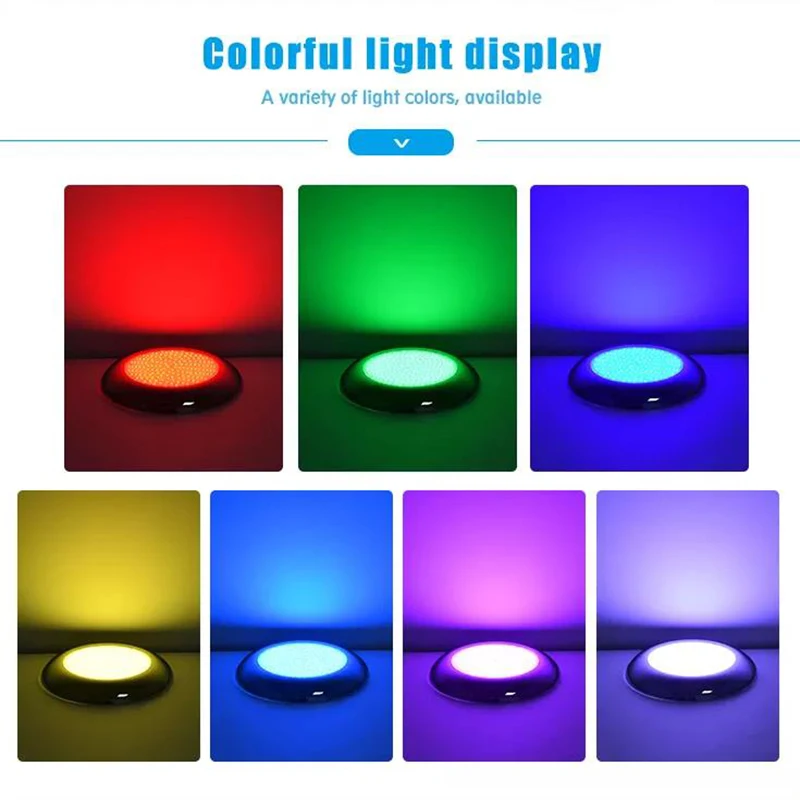 Novo-Desinged iz Nerjavečega Jekla, LED Bazen Svetlobe Smolo, ki je Napolnjena Podvodni Ribnik RGB Razsvetljava Multicolor z Daljinskim upravljalnikom