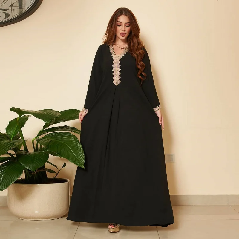 Obleko Jeseni in Pozimi Bližnjem Vzhodu Muslimanskih Fashion Lace Evropske Etnične Slog Jugovzhodne Azije ženska Obleka