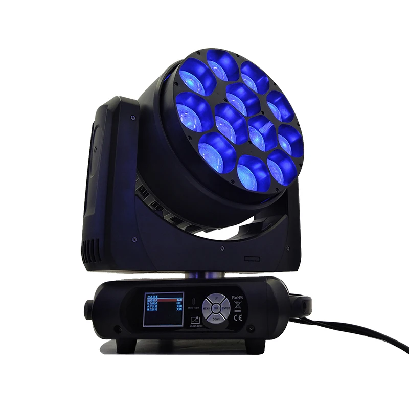 Oblikovanje po meri strokovne razsvetljavo DJ pixel control12*40W RGBW 4in1 zoom pranje led moving head light