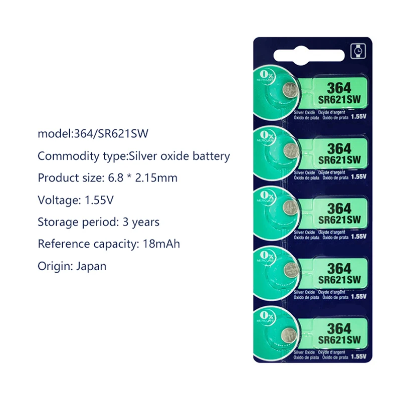 original 1.55 V 14.5 mAh 377 Gumb Celice Kovanec baterije SR626SW SR616 Srebro Oksidne Baterije Pedometer Daljinsko Avto ključ Watch Baterije