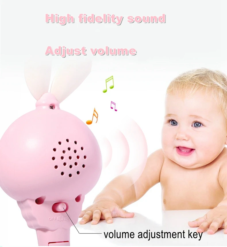 Otroška Glasba Utripa Klopotec Igrače Zajec Teether Strani Zvonovi Mobilne Dojenčka Stop Jokajo Solza Ropota Novorojenčka Začetku Izobraževalne Igrače 18 M