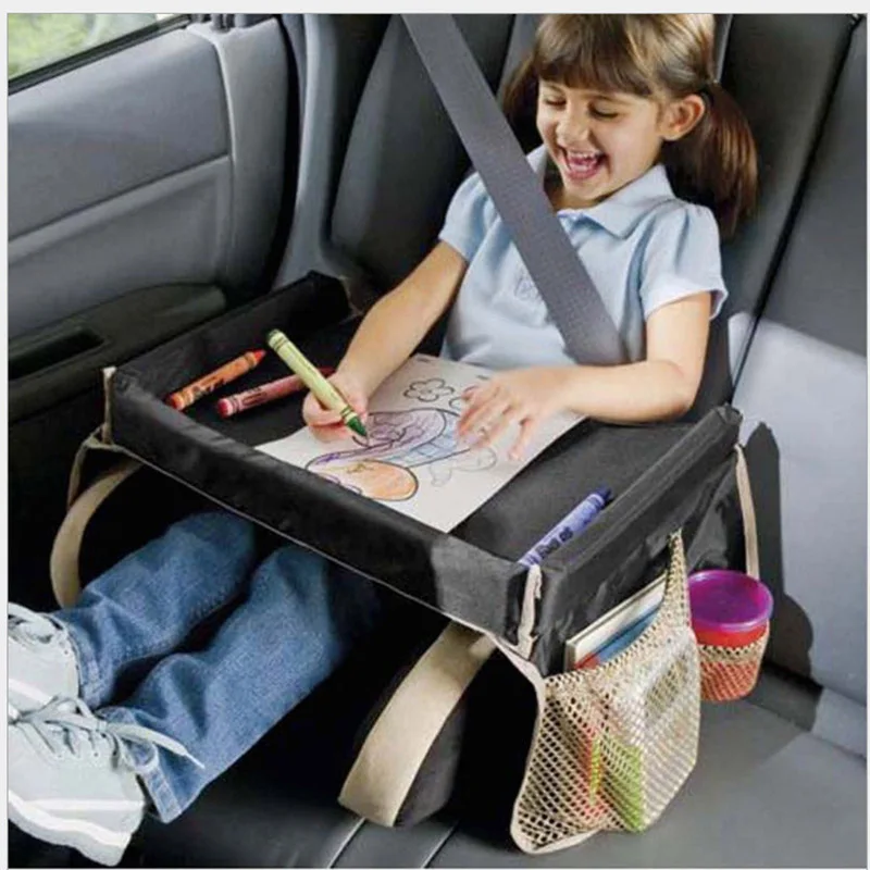 Otroški Avto Sedež Pladenj Voziček Baby Igrača Hrane Imetnik Desk Nepremočljiva Prenosni Tabela za Avto Otroci Pripravi Branje in Pisanje Podporo