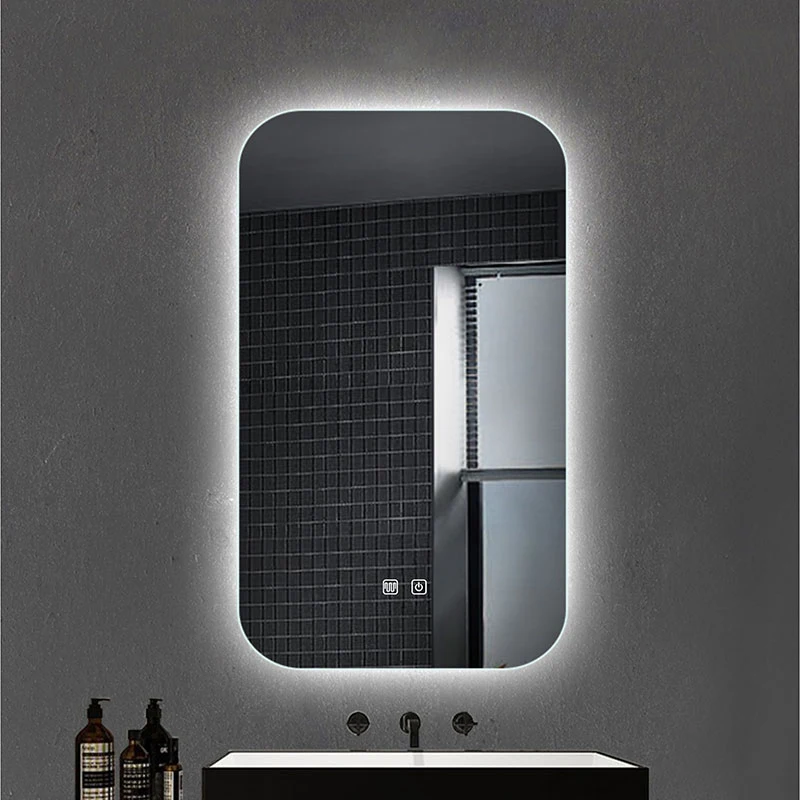 Pravokotne Smart Kopalnica Ogledalo nečimrnosti Anti-Fog Svetlost Zatemnitve Ličila Ogledalo dekorativni Celotno Telo, hiša opremo GY