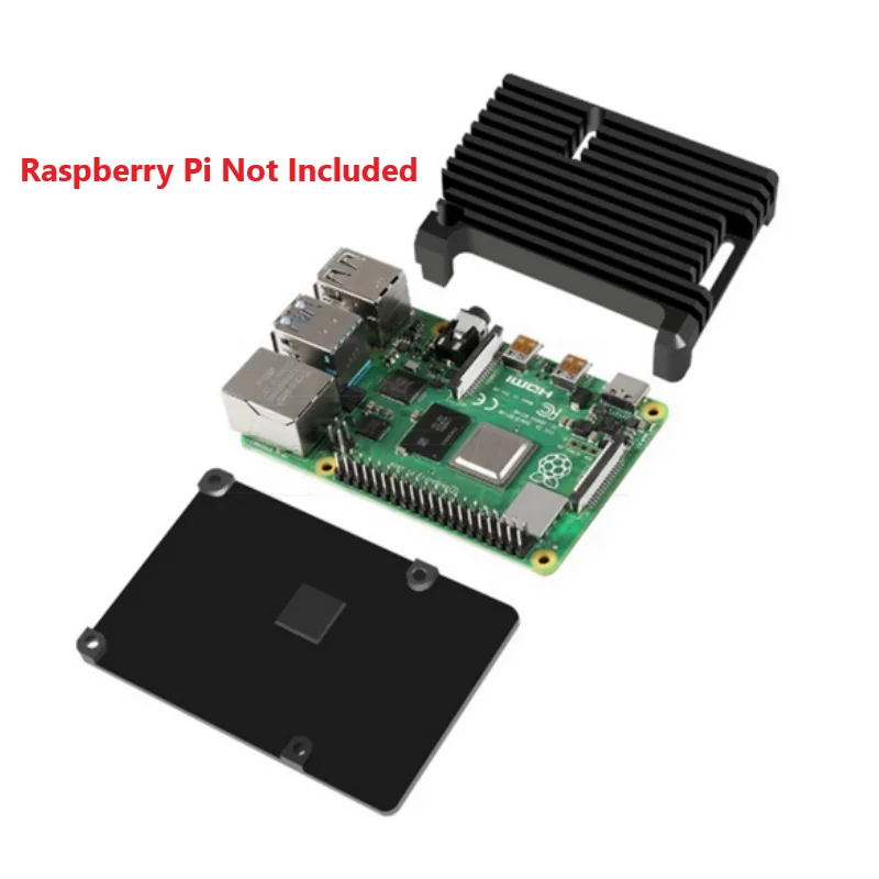 Raspberry Pi Aluminij Zlitine CNC Oklep Primeru 40 Pin Glava Siva Črna Pasivno Hlajenje, Kovinske Komore za Raspberry Pi 4B
