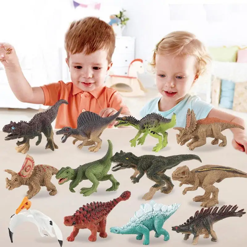 Realno Dinozaver Igrače 12pcs Miniaturni Dino Številke Dinozaver Igrače Navdihuje Domišljijo Z Obraza Podrobnosti In Dinozaver