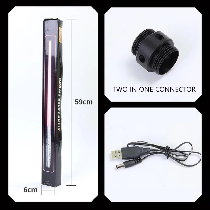 RGB Lghtsabre Kovinski USB Polnjenje Igrača 2 v 1 Switchable Razsvetljave z Full Metal Zvoka, Ročaj RGB Cosplay Fazi Rekvizitov, Svetlo saber