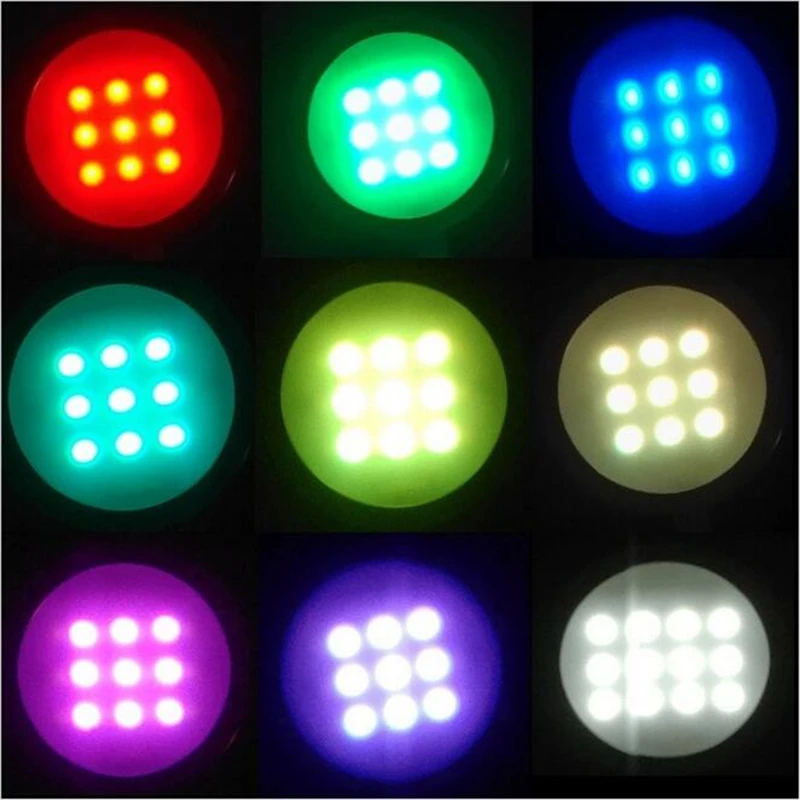 RGBW RGB+Bela LED v Okviru Kabineta Luči, Downlight, 8 Svetilke Komplet z IR Daljinski upravljalnik Zatemniti za Okras Kuhinje Razsvetljavo