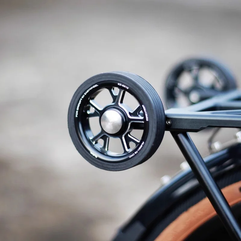 Ruhm novo easywheel 65mm potiskanje kolesa za brompton easywheel aluminijeve zlitine Cline P line