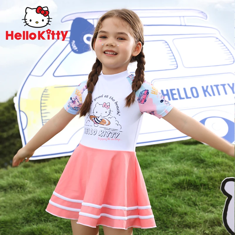 Sanrio Kawaii Hello Kitty Kopalke Risanka Srčkan Staršev Otrok Kopalke En Kos Slim Hitro Sušenje Mati Hči Anime Kopalke