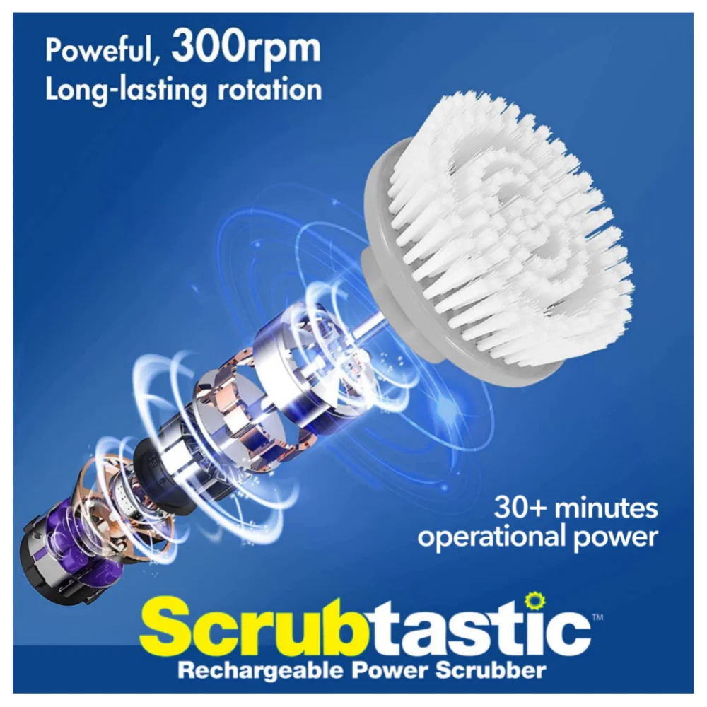 Spin Scruber Električni Scruber večnamenska Površina Scruber in Čistejši, 1 Paket & 3 Krtačo Glave