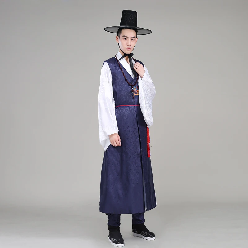 Svila Pravoslavne Korejski Tradicionalni Noši Moških Korejski Kraljevo Poroko Kostum Saten Moški Hanbok Korejski Kostum Etnične Oblačila 18