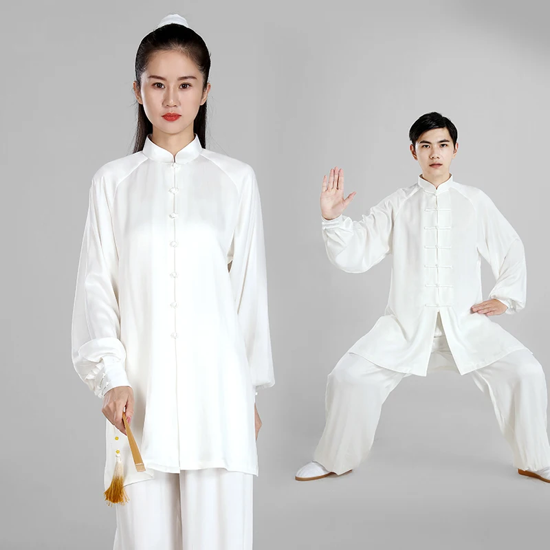 Tai Chi Oblačil Žensk Wushu Oblačila Kung Fu Konkurence Oblačila Borilnih Veščinah, Je Enotna Gubam Brezplačno 2023 Bela