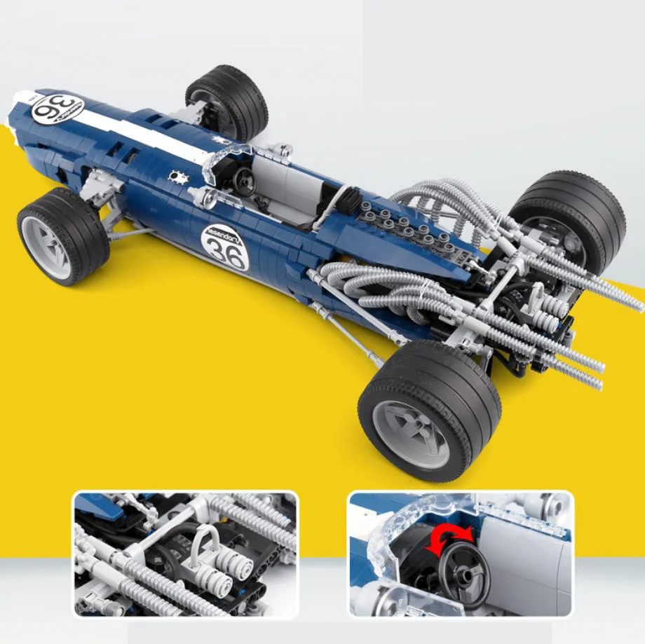 Tehnične Sanje-Avto Modra Sonic Racing Avto Moc Gradnik Super F1 Skupščine Model Opeke Izobraževalne Igrače Zbirka Za Darilo