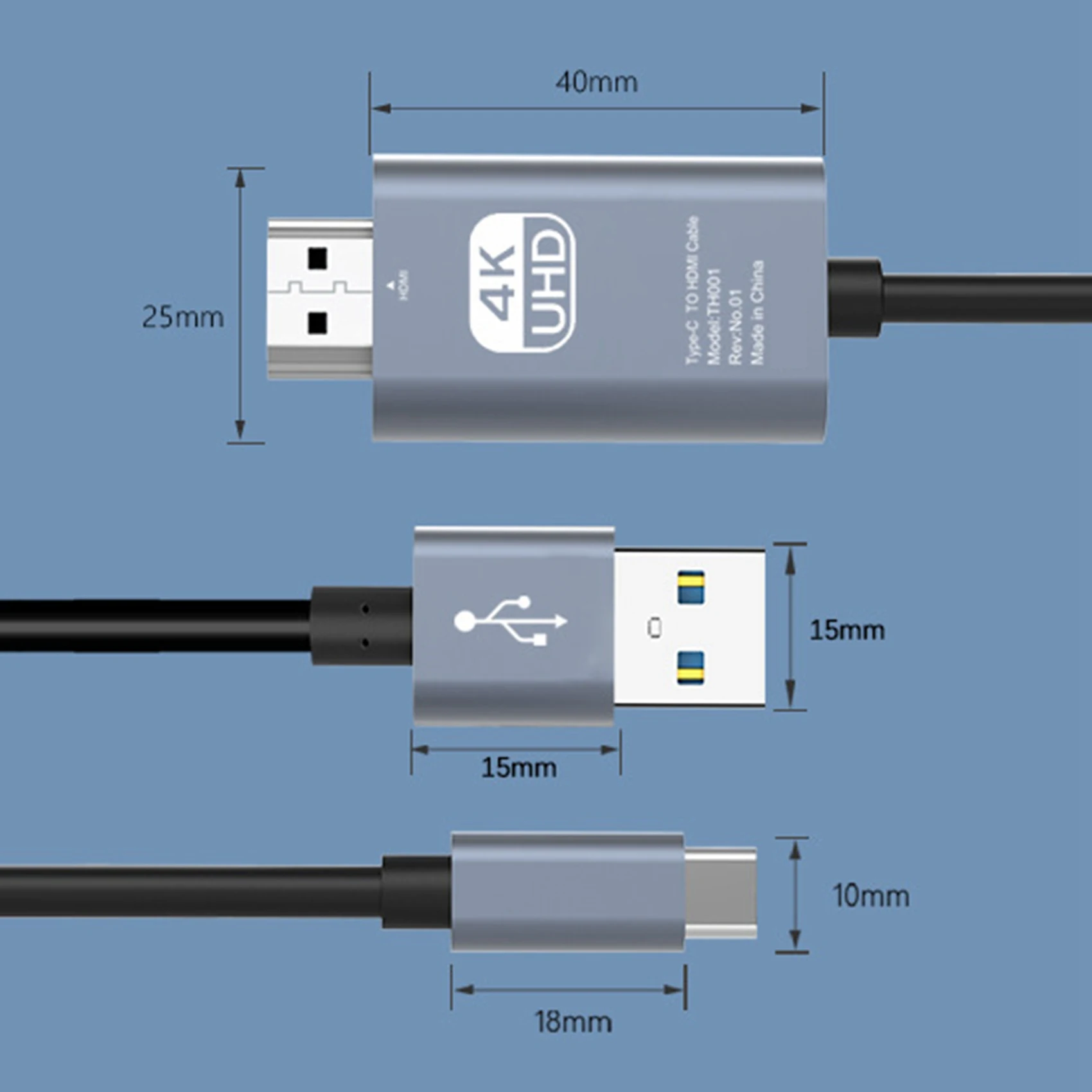 Tip C-Združljiv Kabel Adapter 30Hz Kabel Adapter USB Adapter Kabel Prenosni računalnik, Projektor HD Pretvorbo Kabel