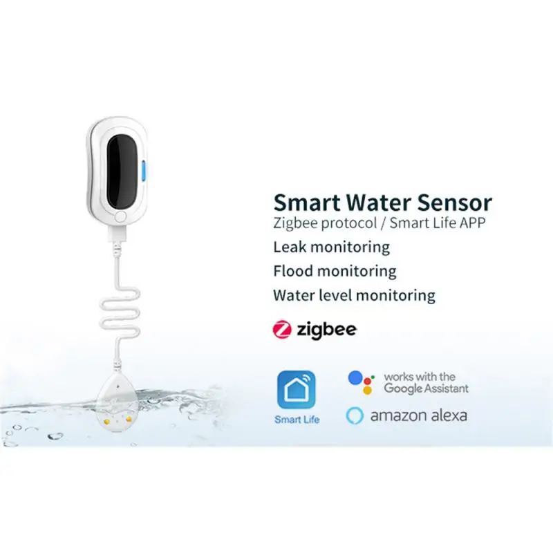 Tuya ZigBee3.0 Smart Vode, Senzor, Detektor Poplav Prepuščanje Vode Alarm Detektor Deluje S Pametnimi Življenje Alexa Google Pametni Dom