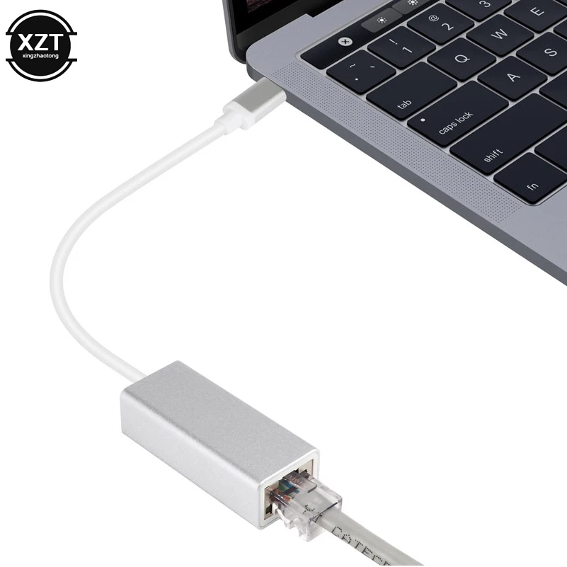 USB Tip C Ethernet Adapter Omrežno Kartico USB Tip-C Za RJ45 10/100Mbps Lan Internet Kabel Za MacBook RAČUNALNIK Windows XP 7 8 10 LUX