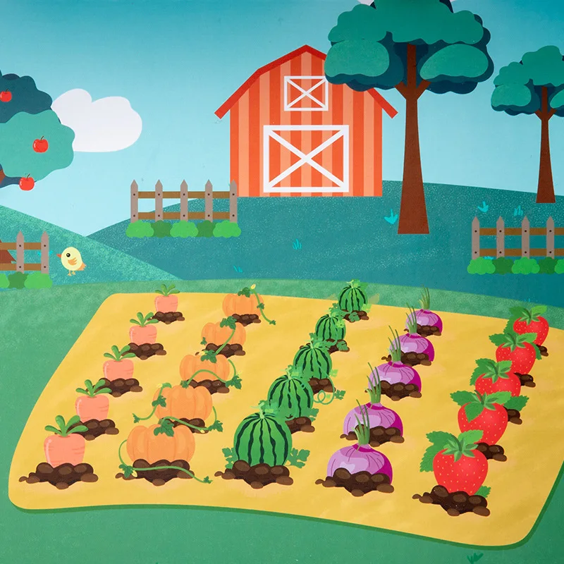 Ustvarjalne kmetiji sadja in zelenjave zasaditev vrta barva sortiranje pokal zgodnje izobraževanje izobraževalne starši-otrok, interaktivne igrače