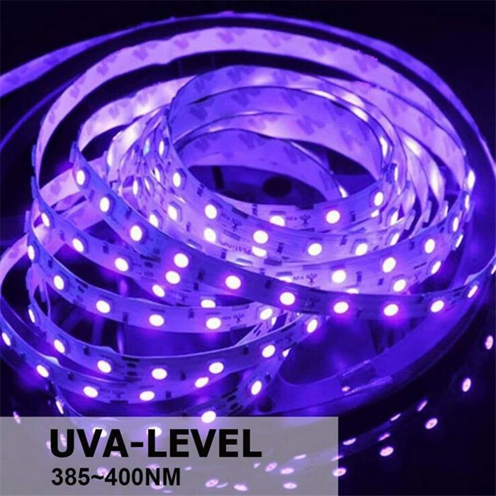 UV LED Trak Svetlobe 12V za 16,4 ft Vodoodporni Trak črno Prilagodljiv Ultravijolično Trak za DJ Fluorescence