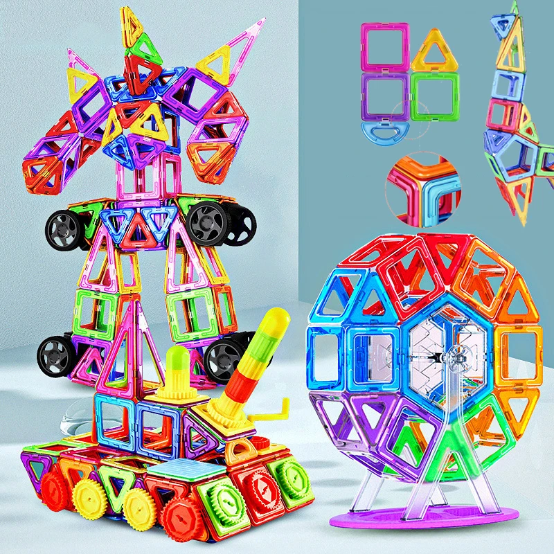 Velika & Mini Magnetni gradniki Pribor Magnetni Oblikovalec Oblikovalec Niz Izobraževalnih Magnet Igrače za Otroke Darila