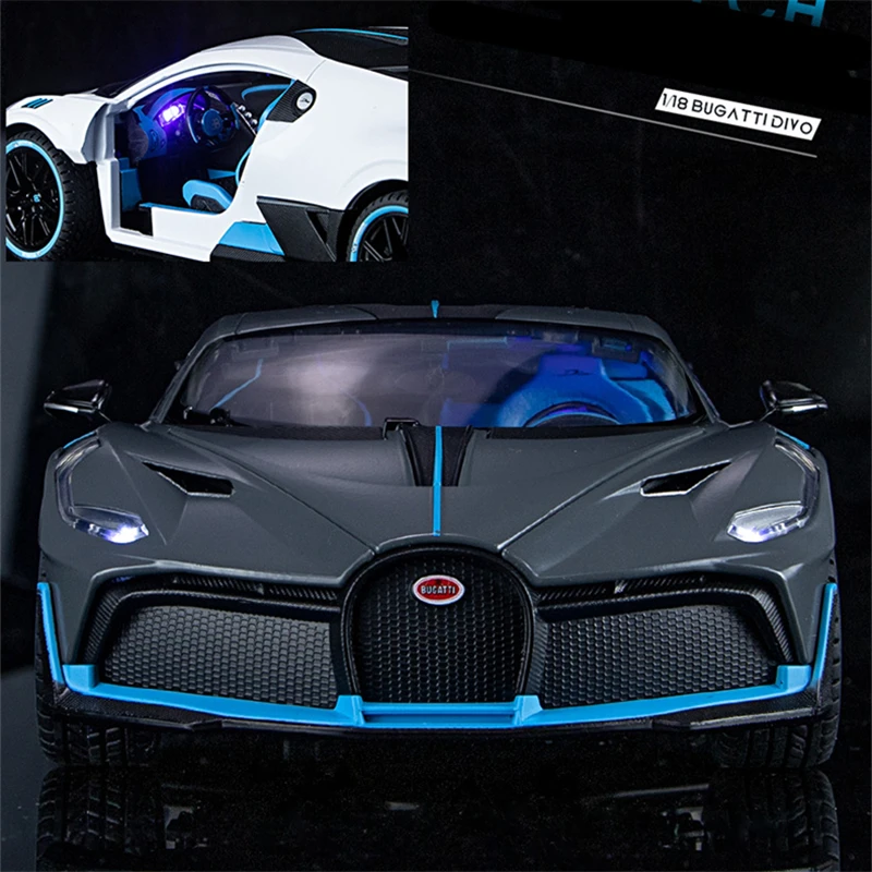 Velikosti 1/18 Bugatti DIVO Zlitine Športni Avto Model Diecasts Kovinskih Igrač Vozil Avto, Model, Simulacija, Zvoka, Svetlobe Otroško Darila