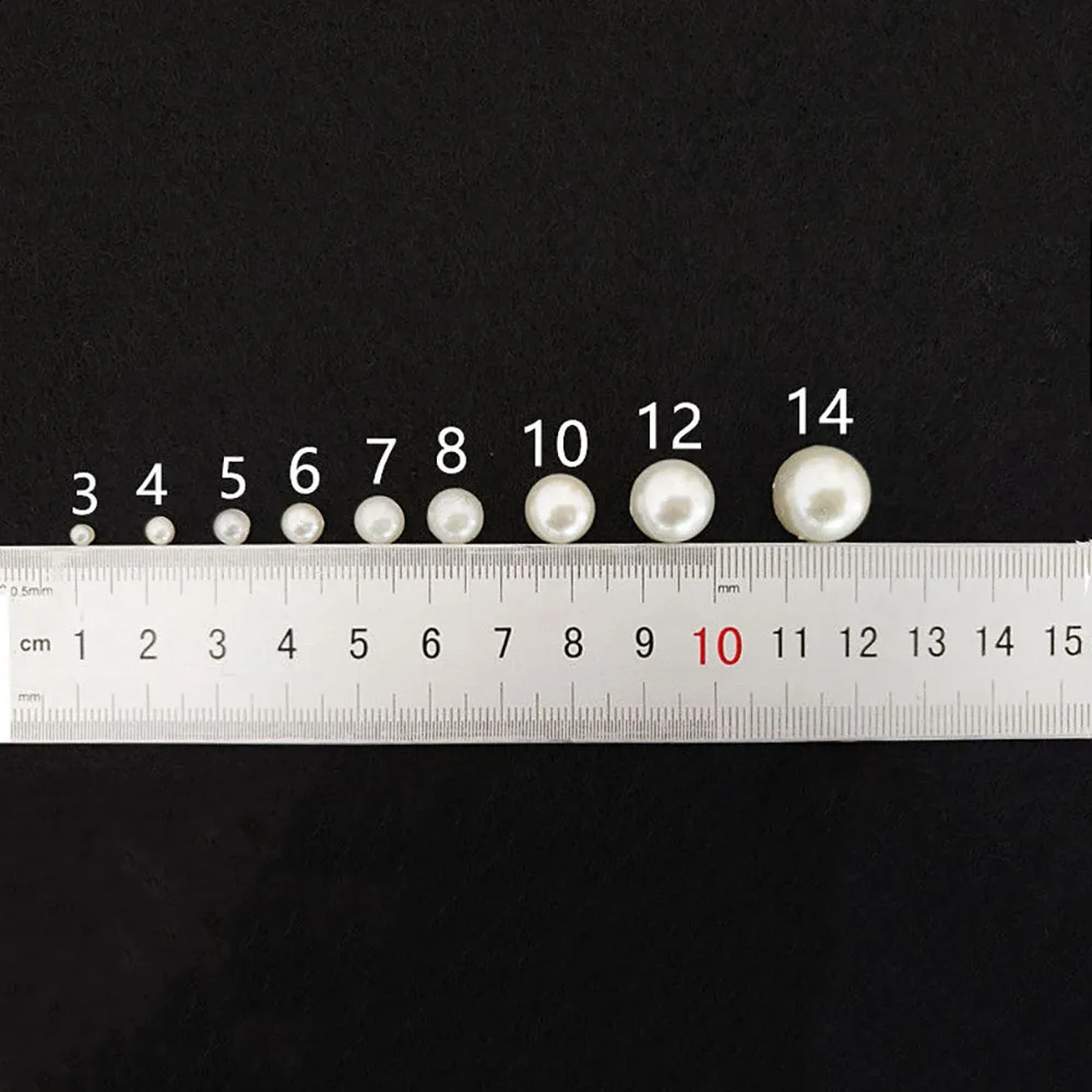 Visoko kakovostne ABS pearl pol krog ravno dno pearl nohtov opremo telefona primeru nakit DIY pribor, material torba za pribor