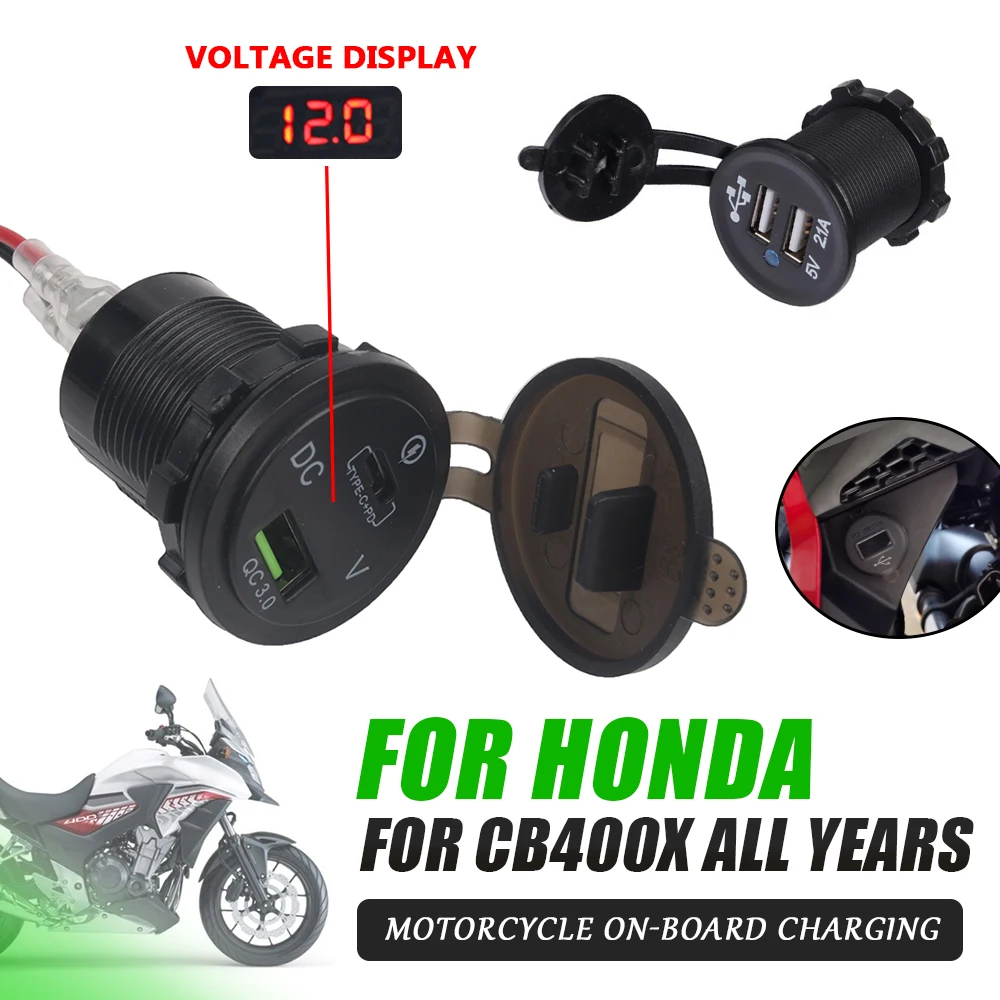 Za Honda CB400X CB 400X CB 400 X CB400 X 2023 Motoristična Oprema mobilni telefon Dual USB Hitro Polnilnik Rele Adapter Vtičnice