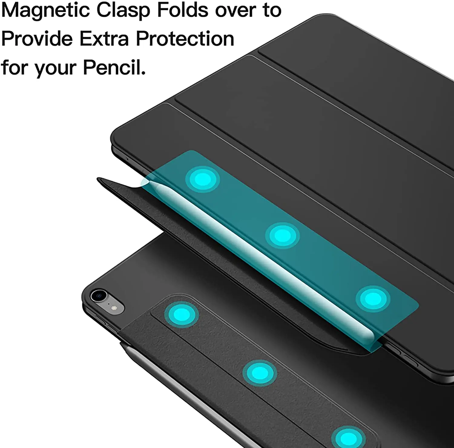 Za IPad Mini 6 Zadevi Pro 11 Za 12,9 12 9 Inch Tablet Primerih za IPad Zraka 4 Zraka 5 Funda Magnetni Smart Cover z Zaponko Trdne Barve
