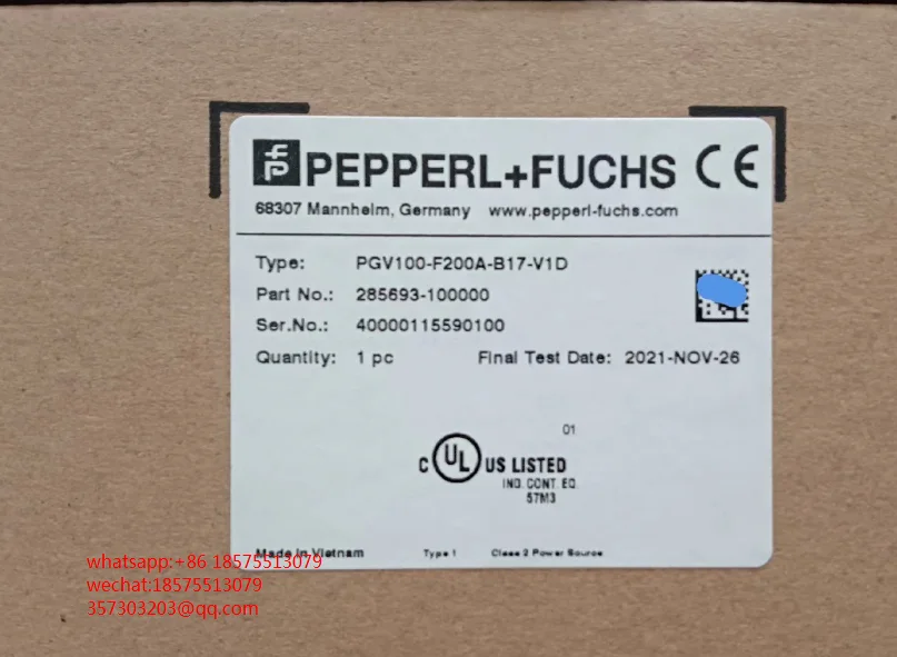 Za PEPPERL+FUCHS PGV100-F200A-B17-V1D SENZOR Novo Izvirno 1 Kos