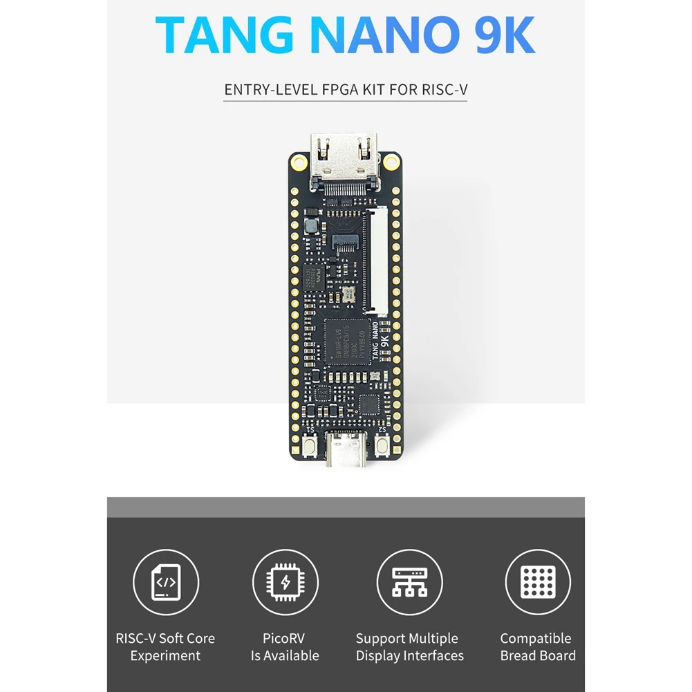 Za Tang Nano 9K FPGA GoAI Razvoj Odbor GW1NR-9 RISC-V RV HD 40P RGB Vmesnik Učenje Motherboard